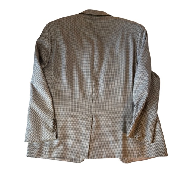 Lauren Ralph Lauren grey, black and blue houndstooth silk/wool blazer. 44s - Picture 3 of 9